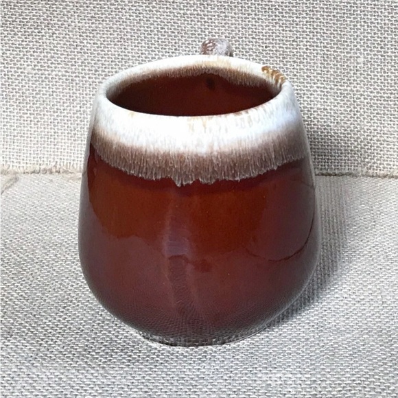 Vintage McCoy Pottery Brown Drip Glaze Mug Cup Rustic Goblin Cottage Farm Core - Picture 4 of 7